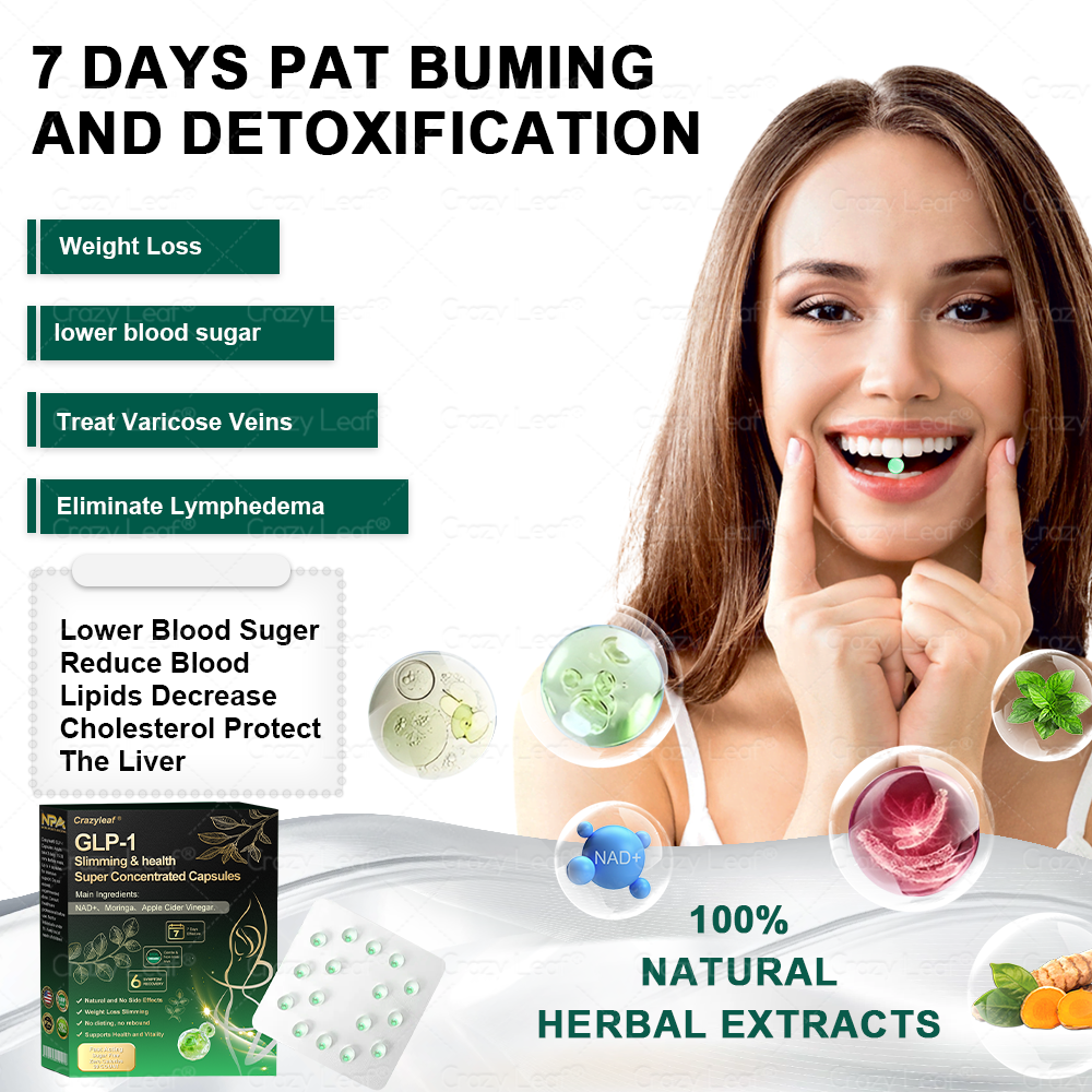When used together with CrazyLeaf® GLP-1 Super Concentrated Capsules, the effect is boosted by up to 2 times! Purchase now and enjoy a limited-time 50% special discount, helping you achieve your weight loss and health goals faster!
