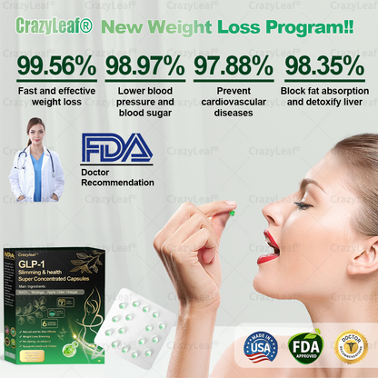 When used together with CrazyLeaf® GLP-1 Super Concentrated Capsules, the effect is boosted by up to 2 times! Purchase now and enjoy a limited-time 50% special discount, helping you achieve your weight loss and health goals faster!