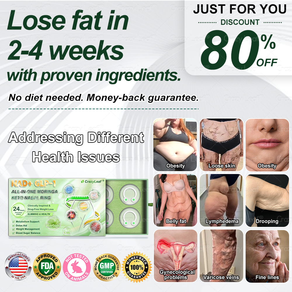 When used together with CrazyLeaf® GLP-1 𝑵𝒂𝒔𝒂𝒍 𝑹𝒊𝒏𝒈, the effect is boosted by up to 2 times! Purchase now and enjoy a limited-time 50% special discount, helping you achieve your weight loss and health goals faster!