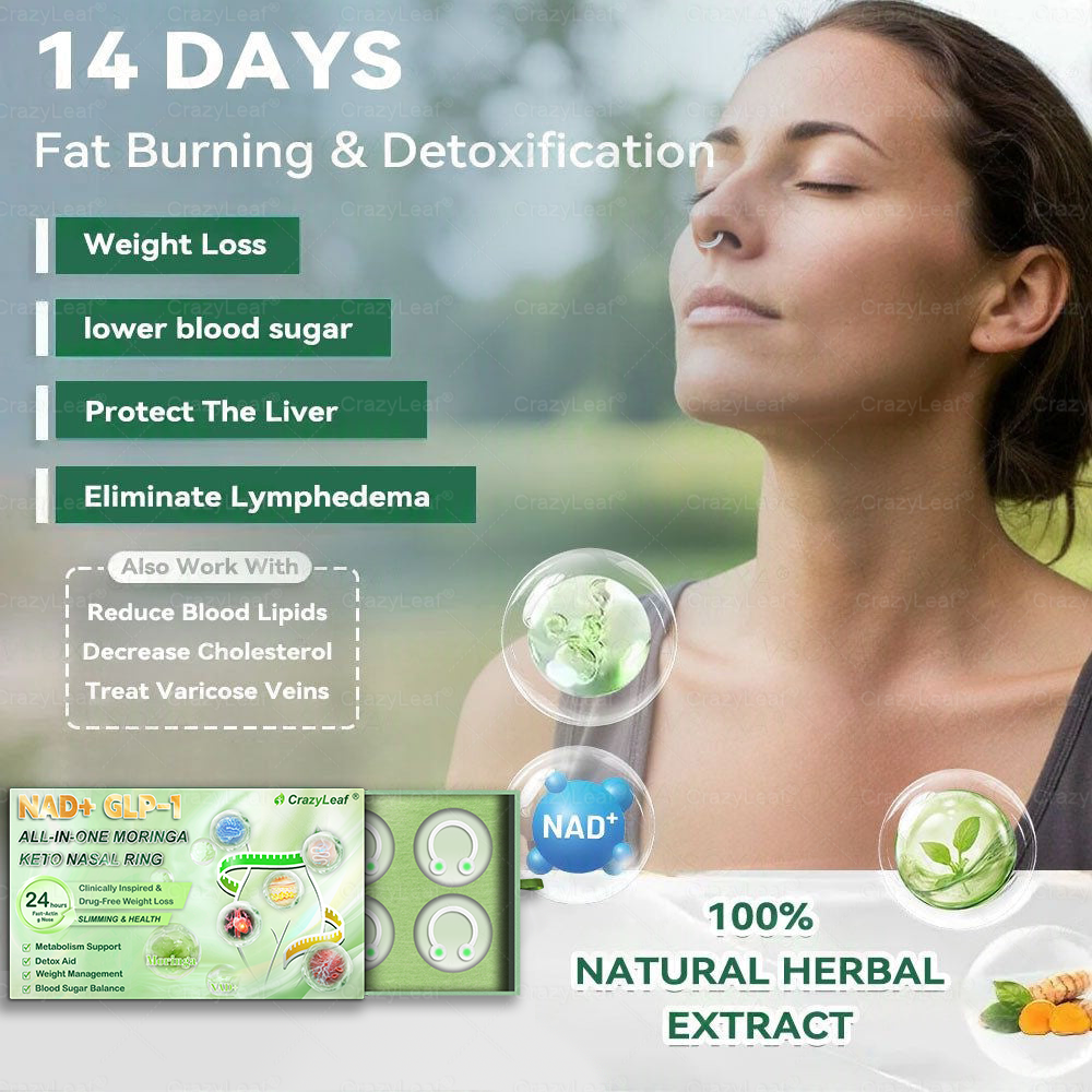 When used together with CrazyLeaf® GLP-1 𝑵𝒂𝒔𝒂𝒍 𝑹𝒊𝒏𝒈, the effect is boosted by up to 2 times! Purchase now and enjoy a limited-time 50% special discount, helping you achieve your weight loss and health goals faster!