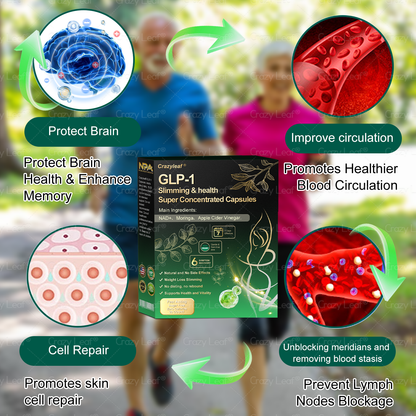 When used together with CrazyLeaf® GLP-1 Super Concentrated Capsules, the effect is boosted by up to 2 times! Purchase now and enjoy a limited-time 50% special discount, helping you achieve your weight loss and health goals faster!